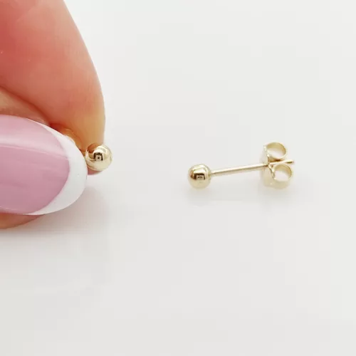 Sárga arany apró gömb fülbevaló