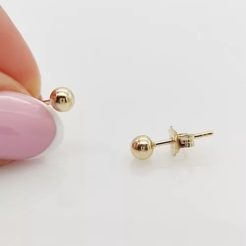 Sárga arany gömb fülbevaló