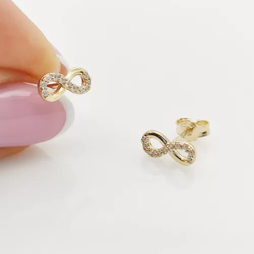 Sárga arany köves végtelen fülbevaló