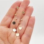 Sárga arany bogyós-lógós fülbevaló