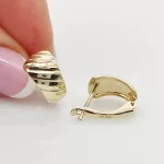 Sárga arany klasszikus metszett fülbevaló