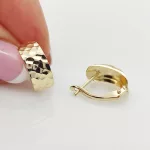 Sárga arany klasszikus metszett fülbevaló