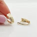 Sárga arany klasszikus metszett fülbevaló