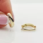 Sárga arany klasszikus metszett fülbevaló