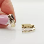 Sárga arany klasszikus metszett fülbevaló