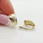 Sárga arany klasszikus metszett fülbevaló