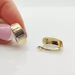 Sárga arany klasszikus metszett fülbevaló