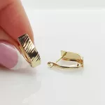 Sárga arany klasszikus metszett fülbevaló