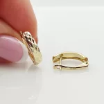 Sárga arany klasszikus metszett fülbevaló