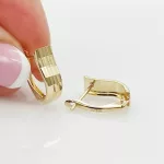 Sárga arany klasszikus metszett fülbevaló