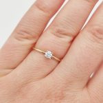 Sárga arany gyűrű cirkóniával