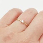 Sárga arany gyűrű cirkóniával