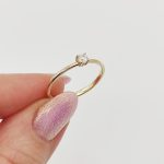 Sárga arany gyűrű cirkóniával