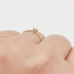 Sárga arany gyűrű cirkóniával