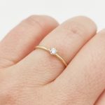 Sárga arany gyűrű cirkóniával