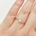 Sárga arany gyűrű cirkóniával