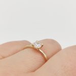 Sárga arany gyűrű cirkóniával