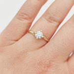 Sárga arany gyűrű cirkóniával