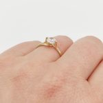 Sárga arany gyűrű cirkóniával