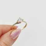 Sárga arany gyűrű cirkóniával