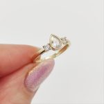 Sárga arany gyűrű cirkóniával