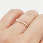 Sárga arany sorköves gyűrű