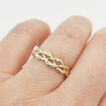 Sárga arany fonott gyűrű