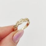 Sárga arany fonott gyűrű