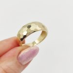 Sárga arany mintás gyűrű