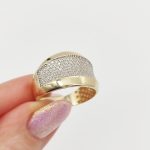 Sárga arany gyűrű cirkóniákkal