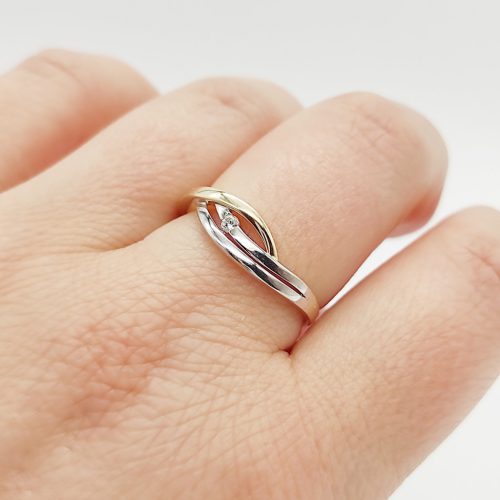 Sárga arany gyűrű cirkóniával