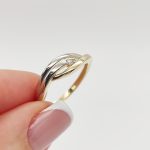 Sárga arany gyűrű cirkóniával