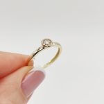 Sárga arany gyűrű cirkóniával