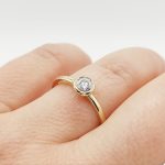 Sárga arany gyűrű cirkóniával