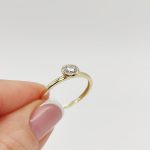 Sárga arany gyűrű cirkóniával