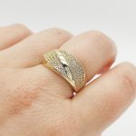 Sárga arany gyűrű cirkóniával