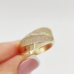 Sárga arany gyűrű cirkóniával