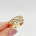 Sárga arany gyűrű cirkóniával