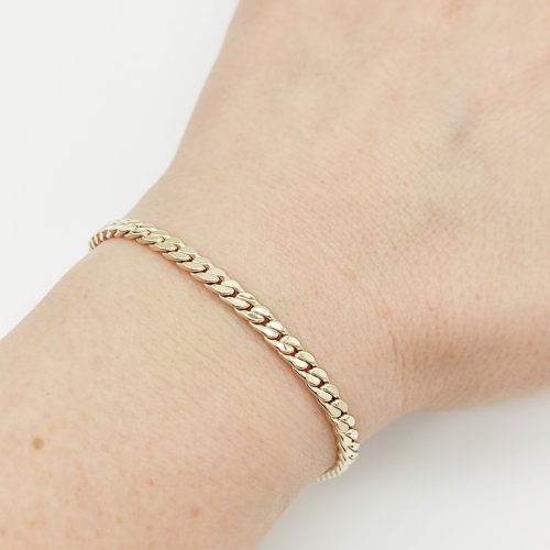 Sárga arany modern karlánc