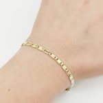 Sárga arany lapos karlánc