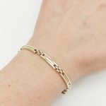 Sárga arany szelvényes karlánc