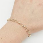 Sárga arany modern végtelenes karlánc