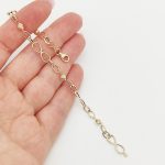 Sárga arany modern végtelenes karlánc