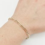 Sárga arany modern láncszemes karlánc