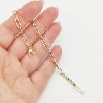 Sárga arany modern láncszemes karlánc