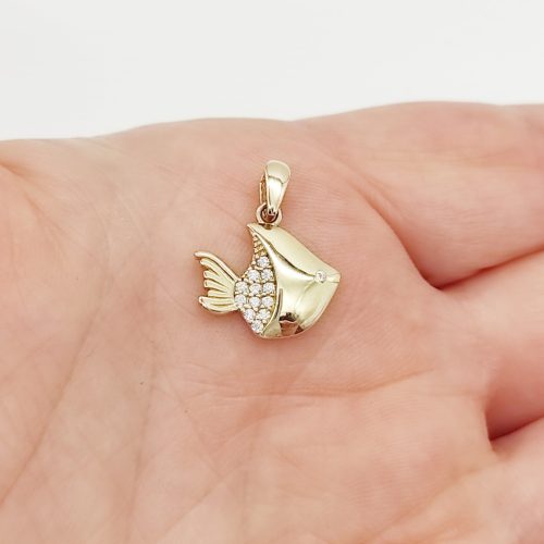 Sárga arany halacska medál