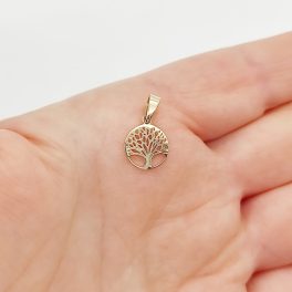 Sárga arany áttört életfa medál