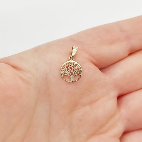 Sárga arany áttört életfa medál