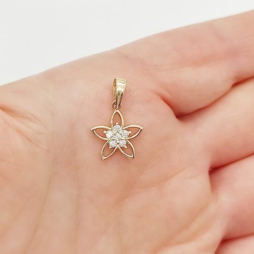 Sárga arany virág medál