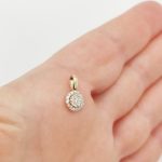 Sárga arany szikrázó köves medál